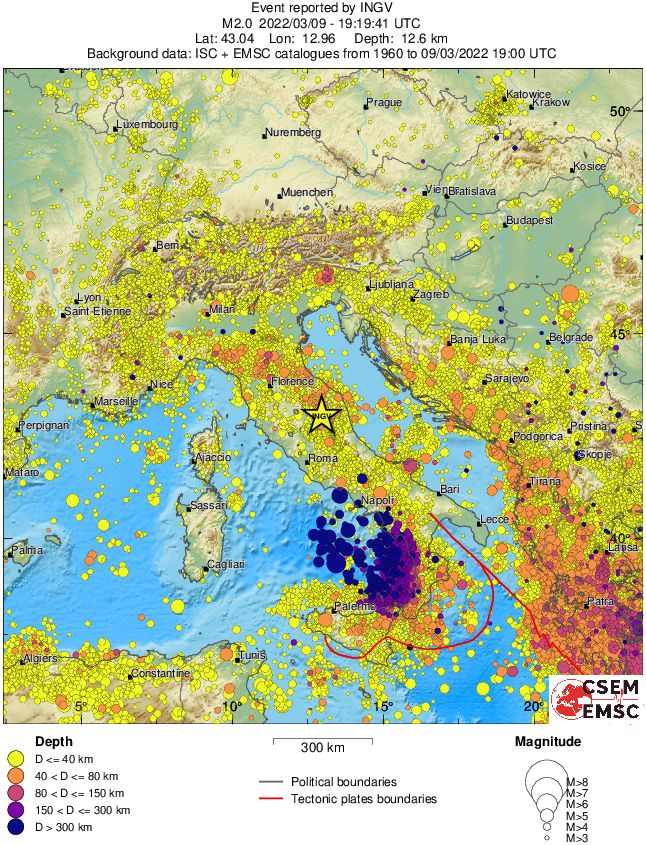 wide historical seismicity