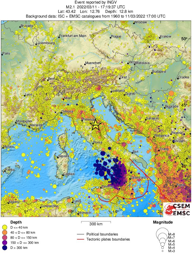 wide historical seismicity