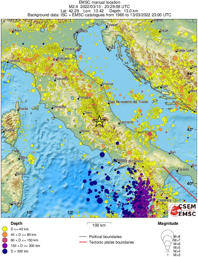 regional historical seismicity