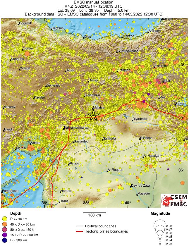regional historical seismicity