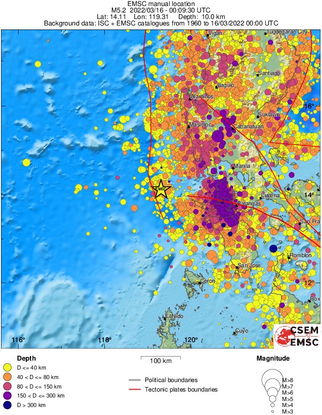 regional historical seismicity