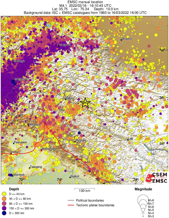 regional historical seismicity