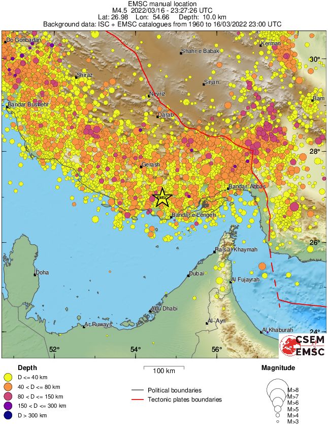 regional historical seismicity