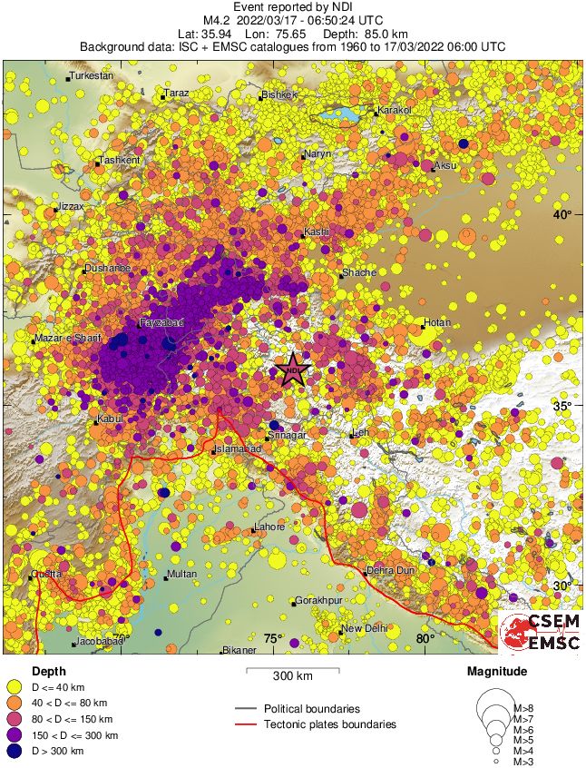 wide historical seismicity