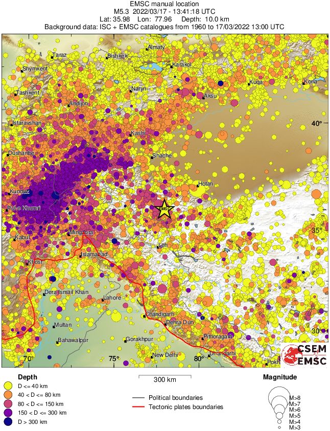 wide historical seismicity