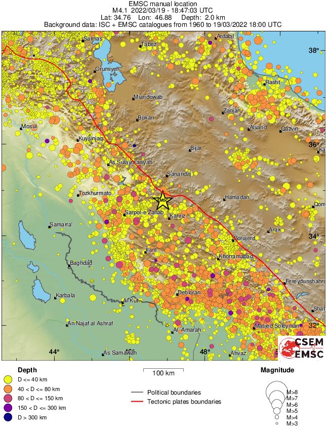regional historical seismicity