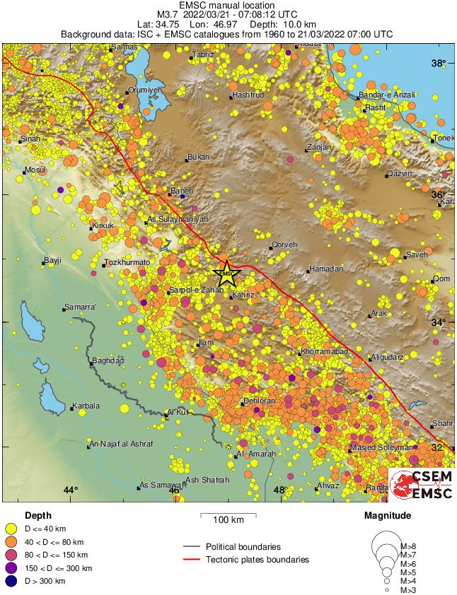 regional historical seismicity