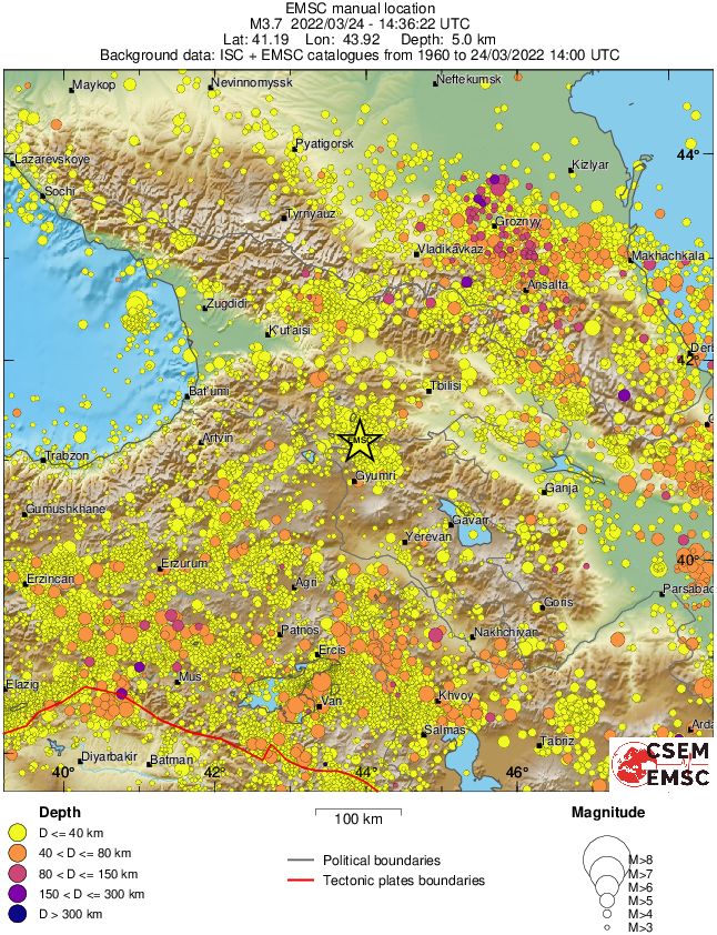 regional historical seismicity