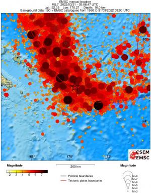 regional magnitude historical seismicity