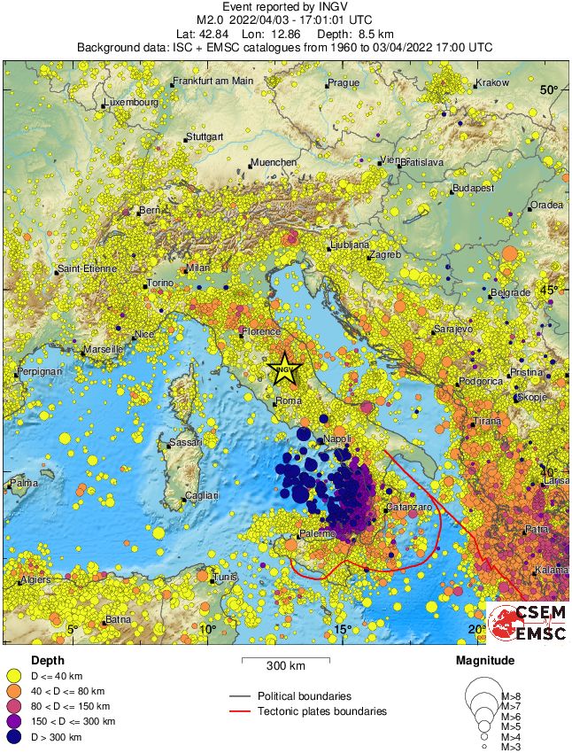 wide historical seismicity