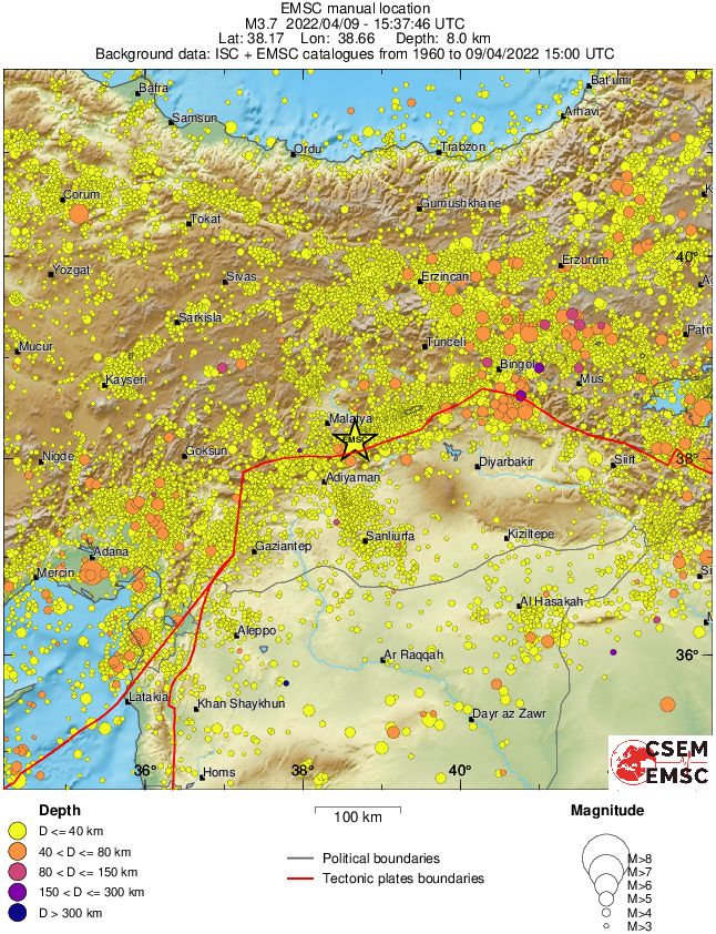 regional historical seismicity