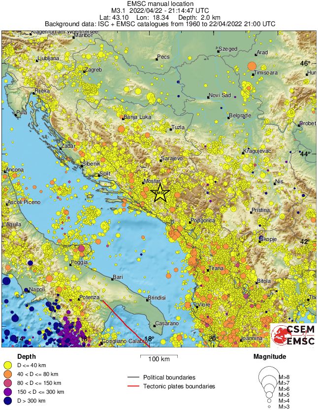 regional historical seismicity