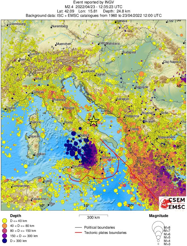 wide historical seismicity