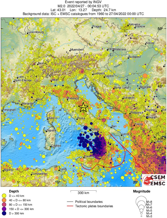 wide historical seismicity