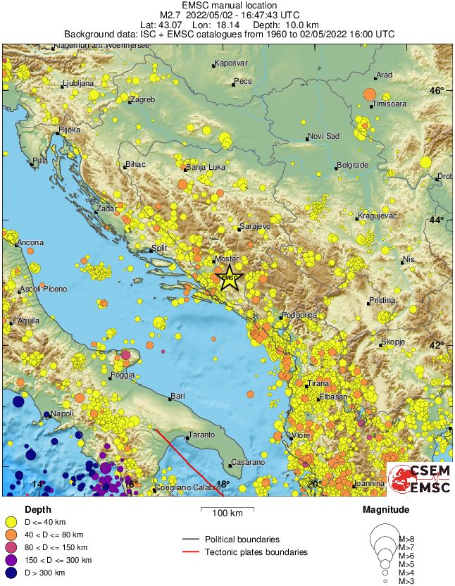 regional historical seismicity