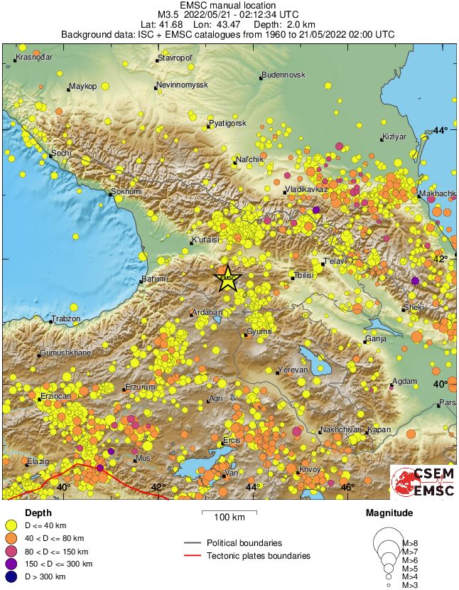 regional historical seismicity