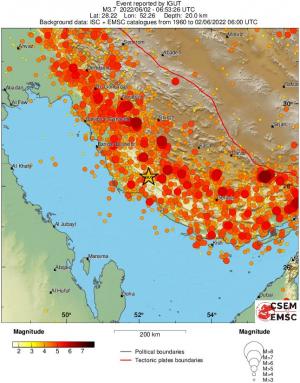 regional magnitude historical seismicity