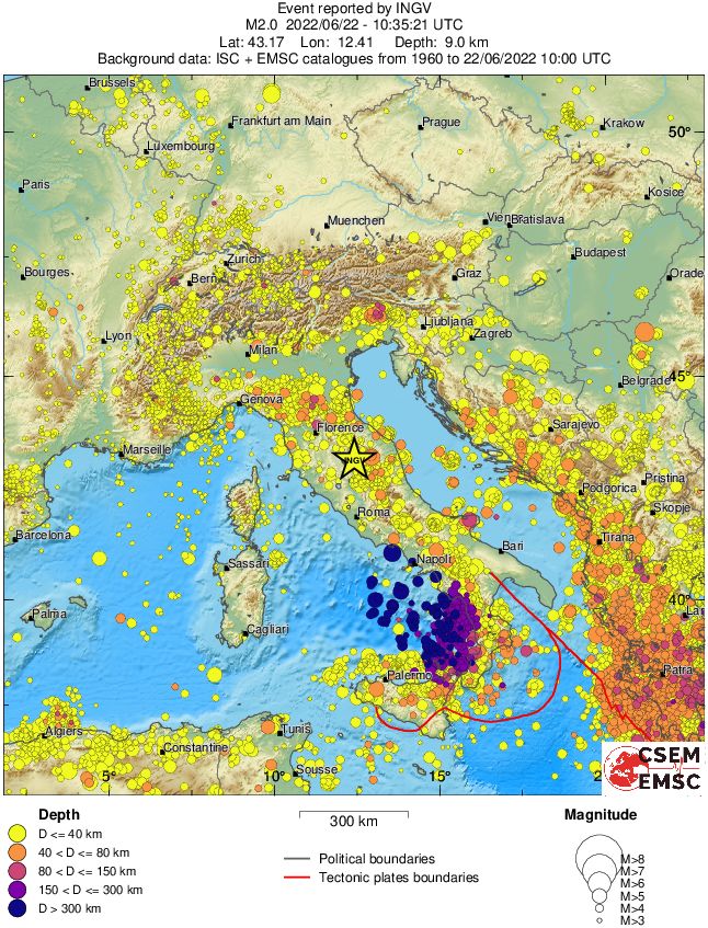 wide historical seismicity