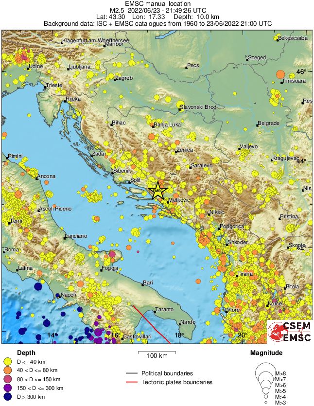 regional historical seismicity