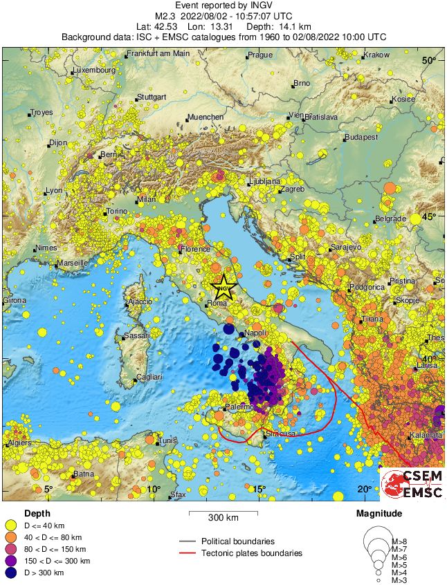 wide historical seismicity