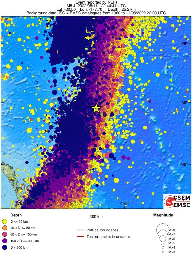 wide historical seismicity