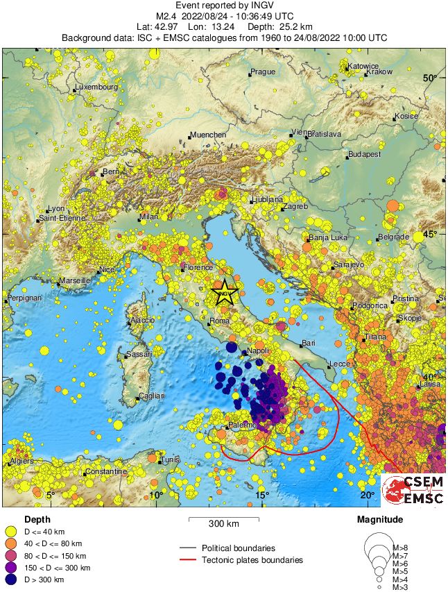 wide historical seismicity