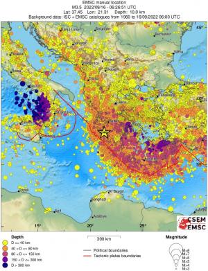 wide historical seismicity