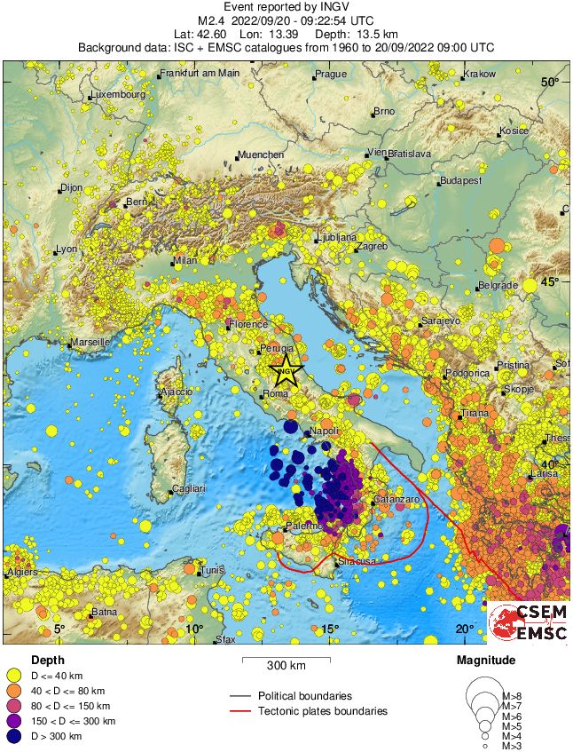 wide historical seismicity