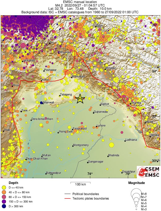 regional historical seismicity