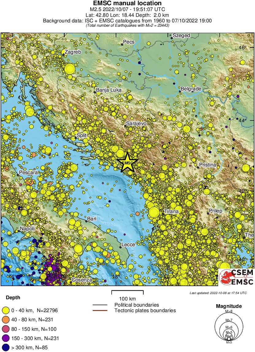 regional historical seismicity