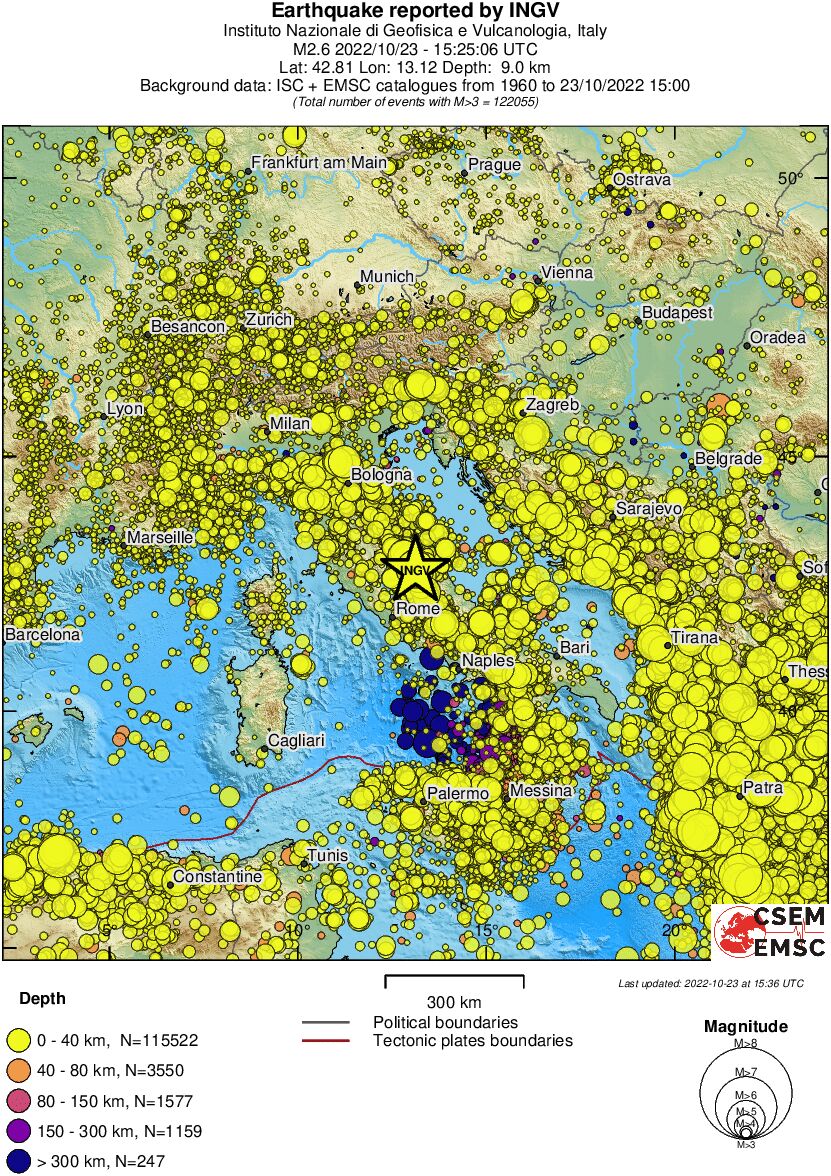 wide historical seismicity