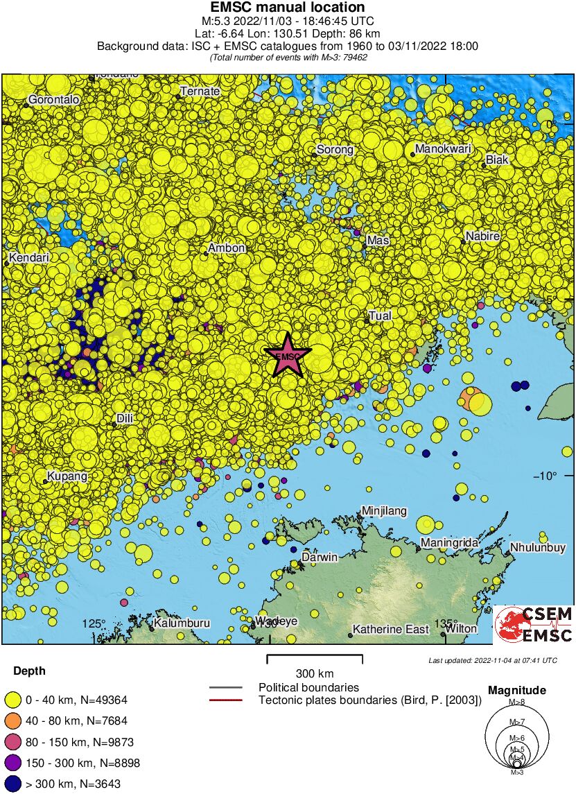 wide historical seismicity