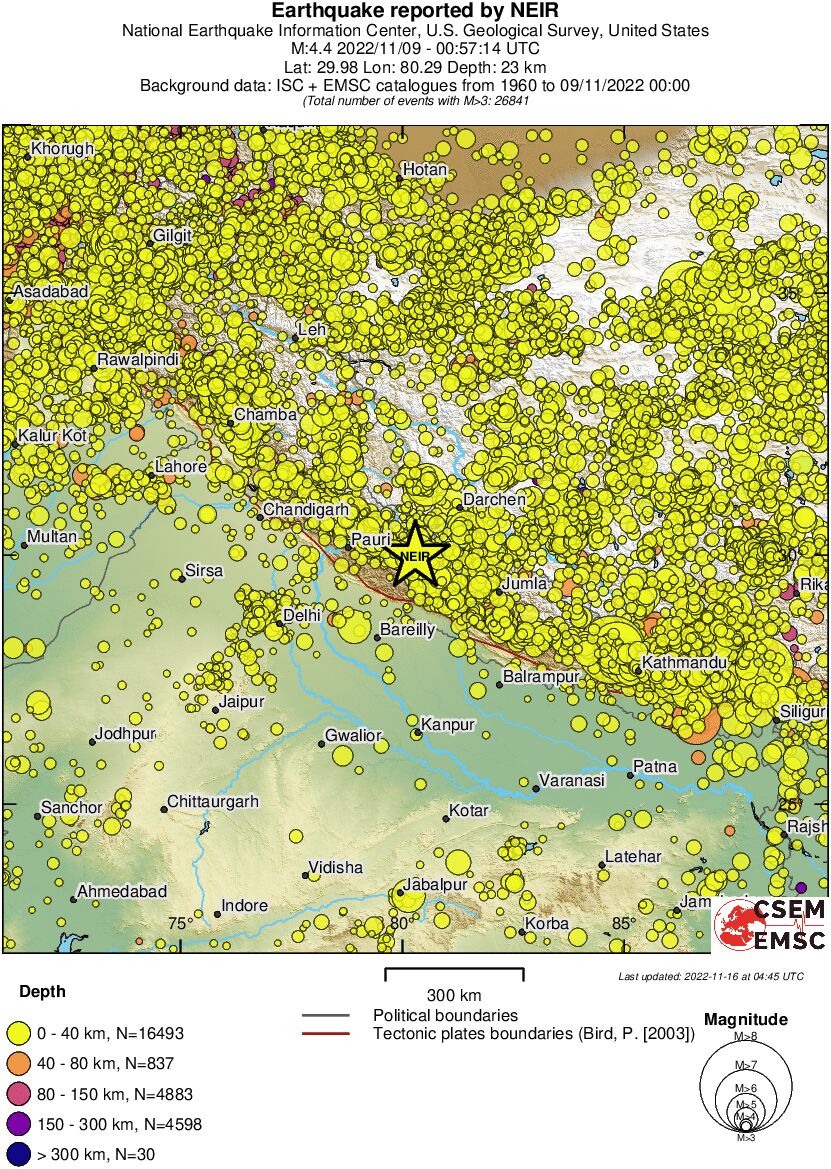 wide historical seismicity