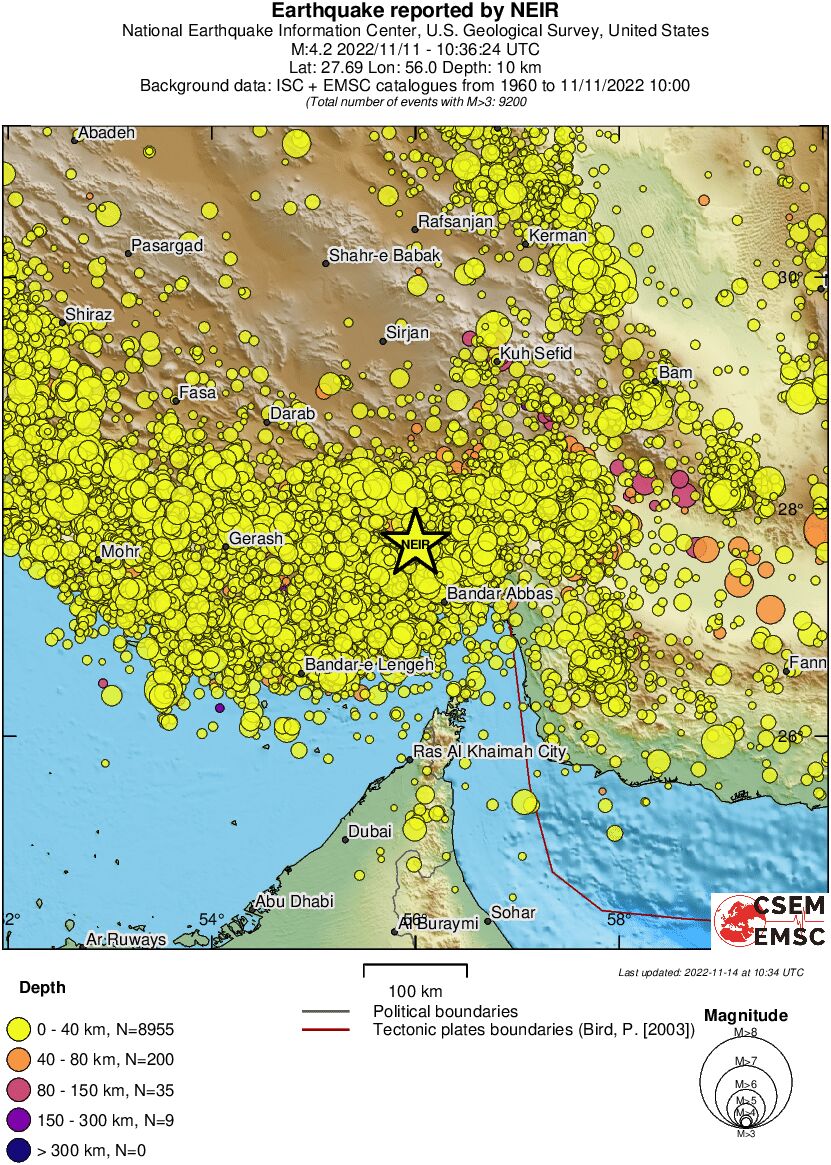 regional historical seismicity
