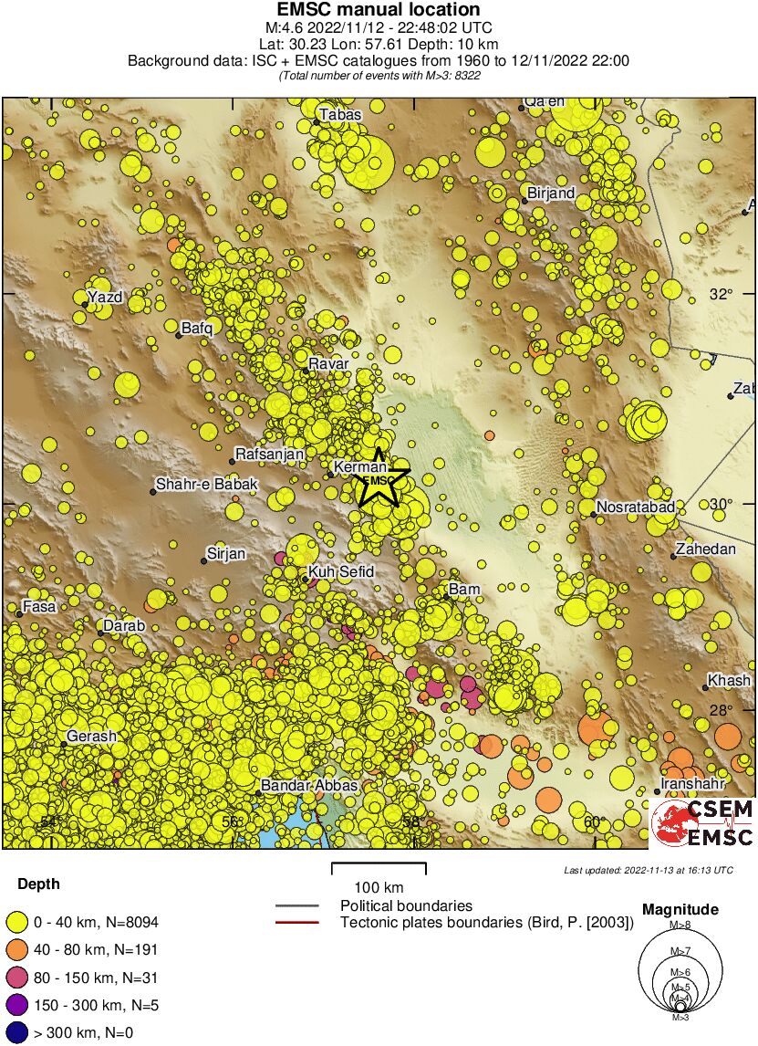 regional historical seismicity