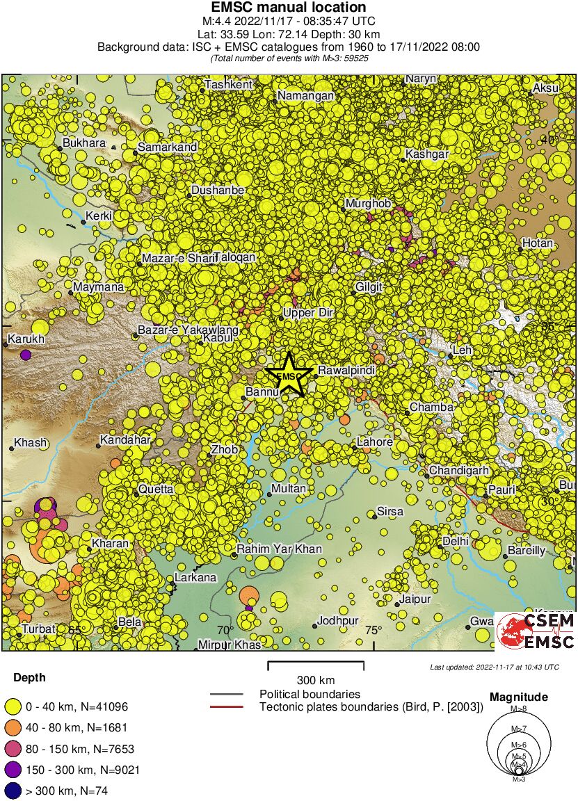 wide historical seismicity