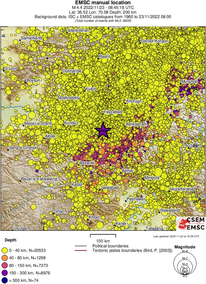 regional historical seismicity