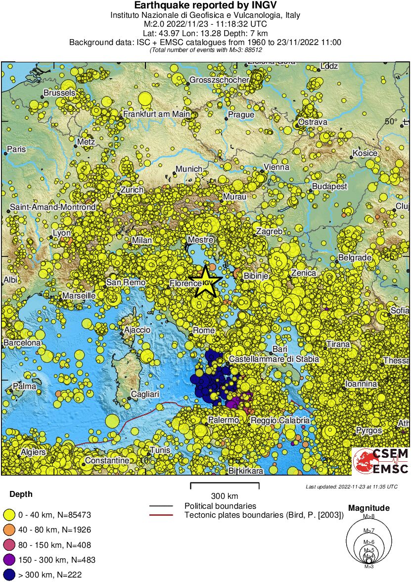 wide historical seismicity