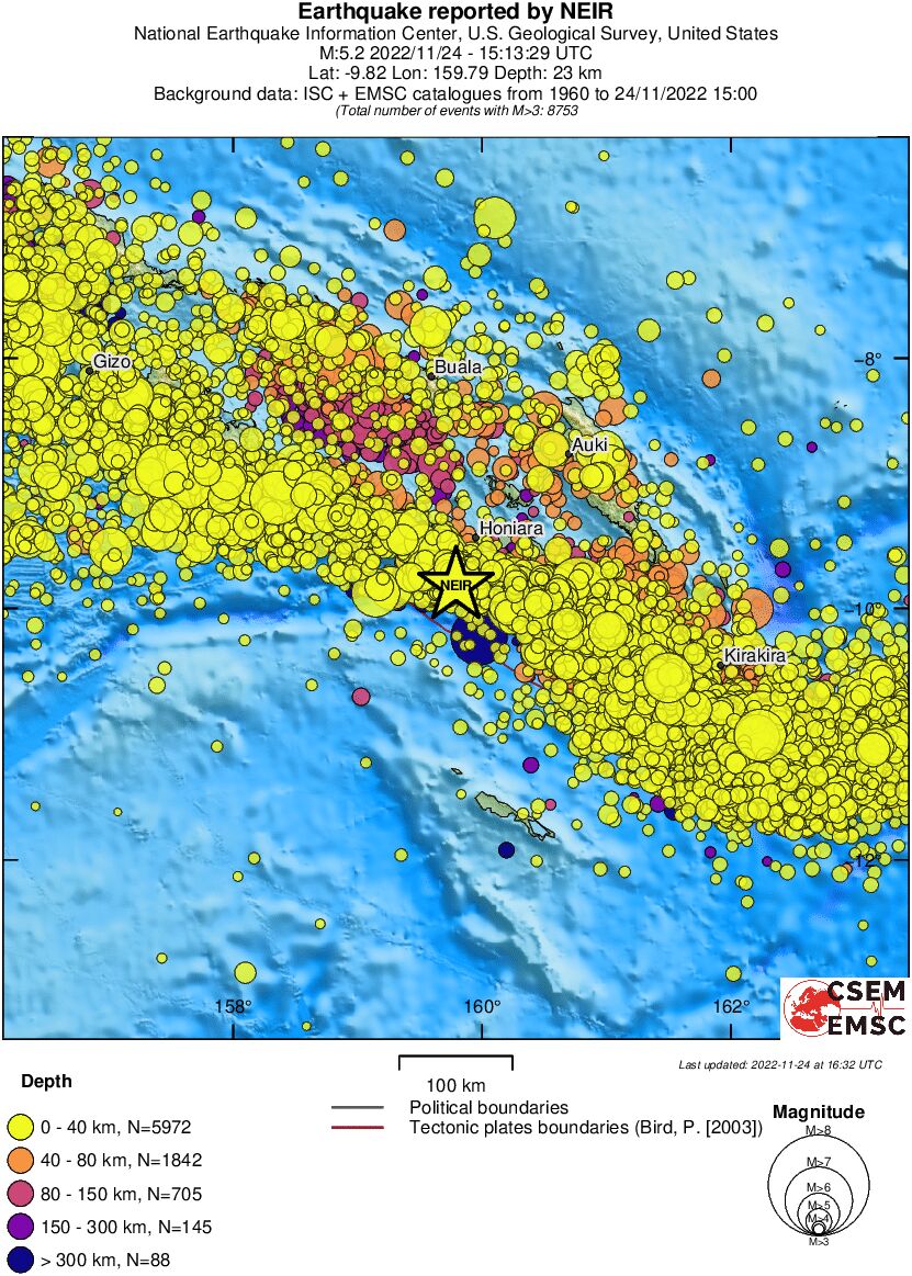 regional historical seismicity