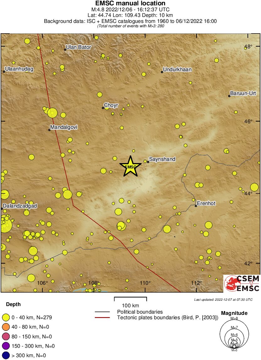 regional historical seismicity