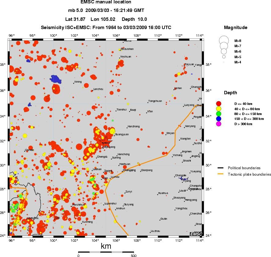 wide historical seismicity