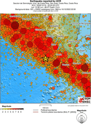 regional magnitude historical seismicity