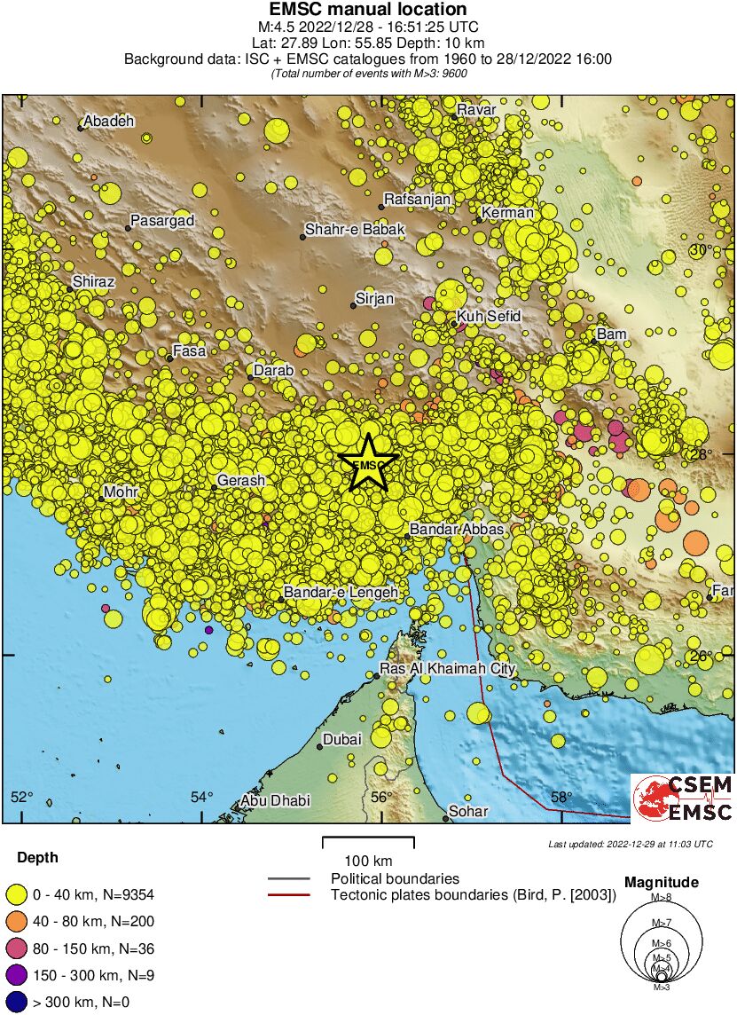 regional historical seismicity