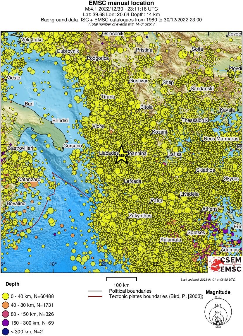 regional historical seismicity