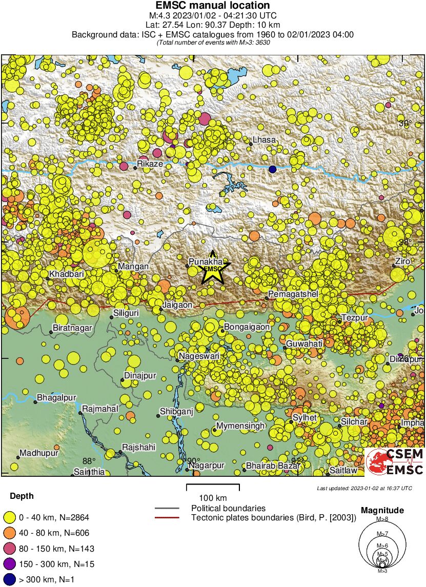 regional historical seismicity