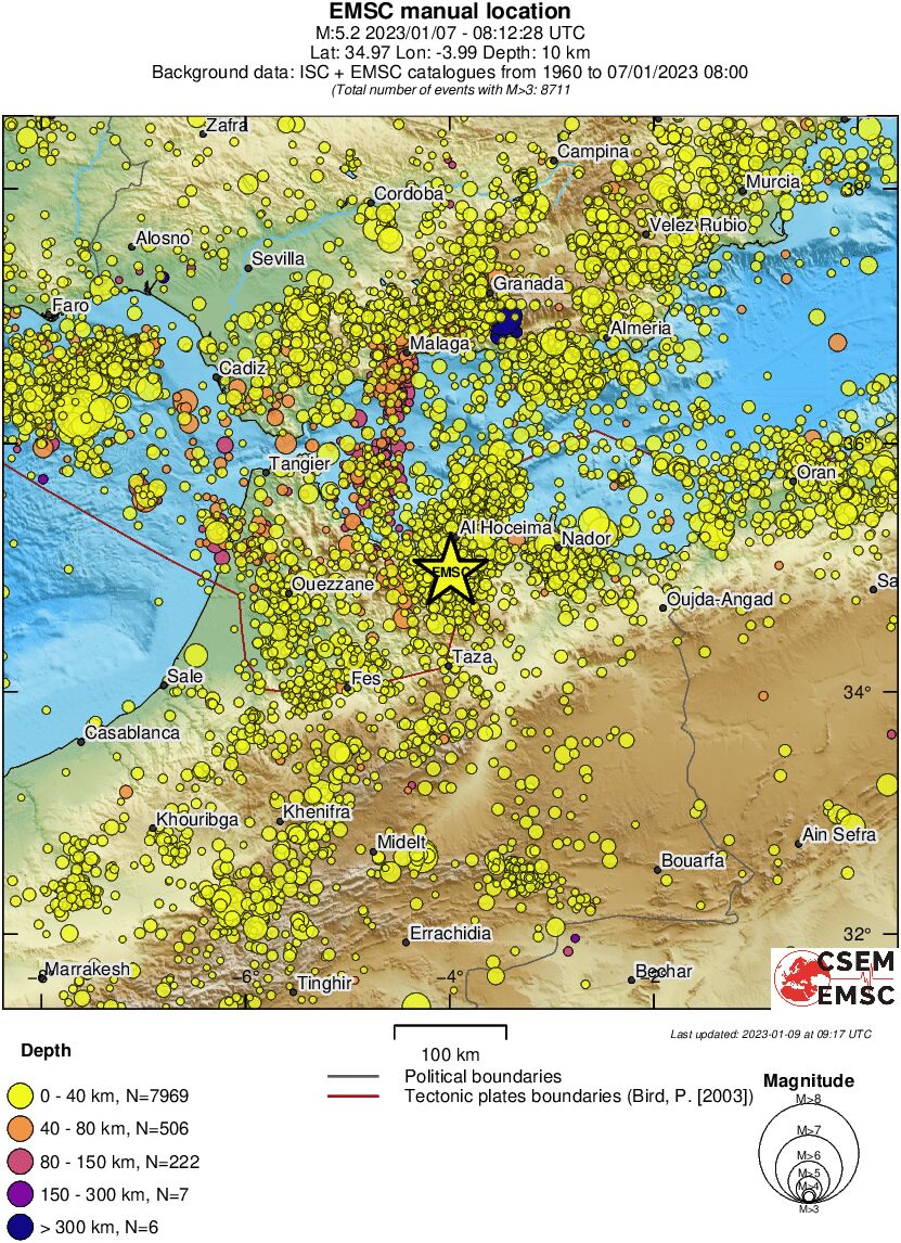 regional historical seismicity