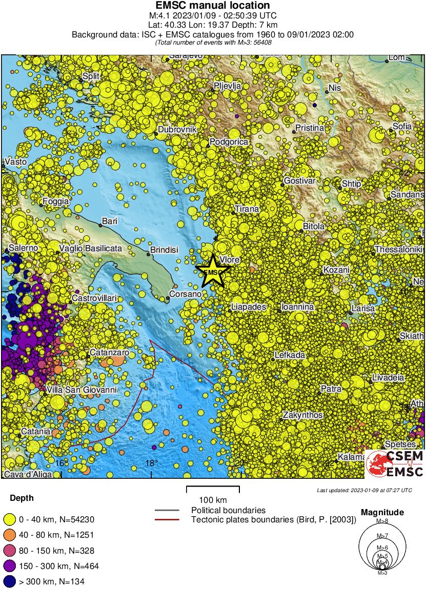 regional historical seismicity