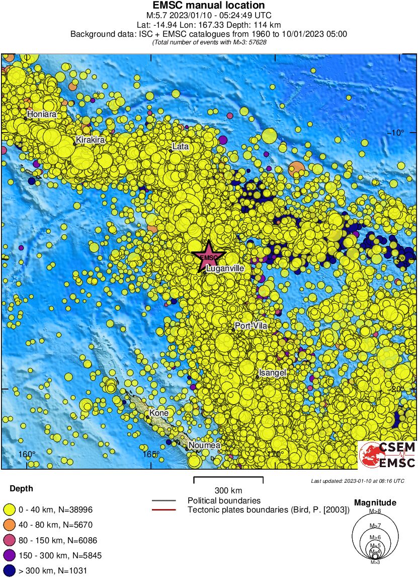 wide historical seismicity