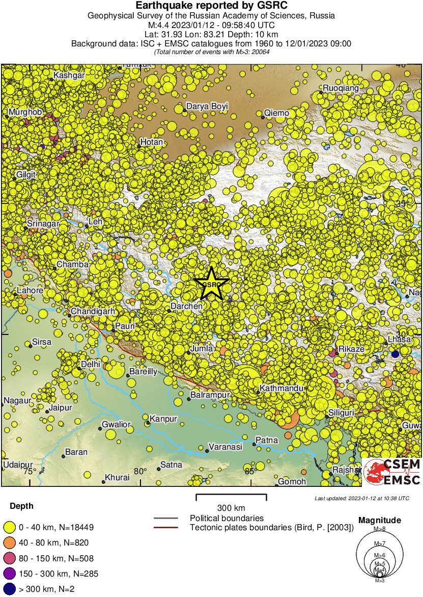 wide historical seismicity