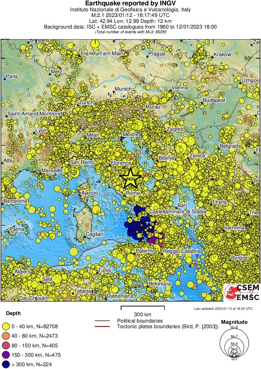 wide historical seismicity